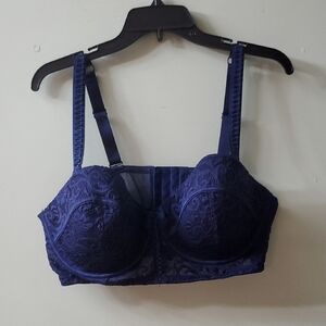 Adore Me Midnight Blue Lace Padded  Underwire Bra 40Dd